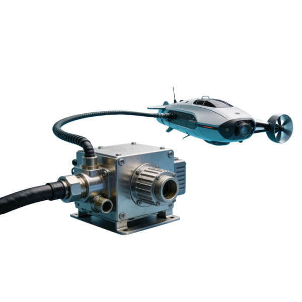 Ligne de vie de transmission de puissance pour travaux sous-marins avec cordon ombilical